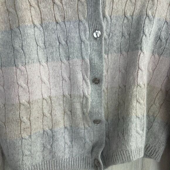 vintage all points by reference points lambswool button up cardigan size medium - Picture 6 of 6